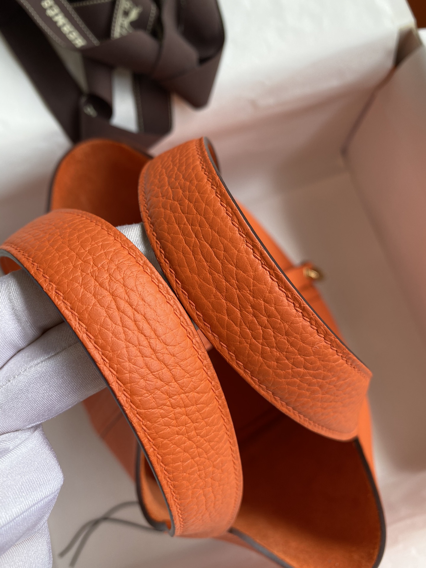 Hermes Picotin Lock 18 Bag In Orange Clemence Leather